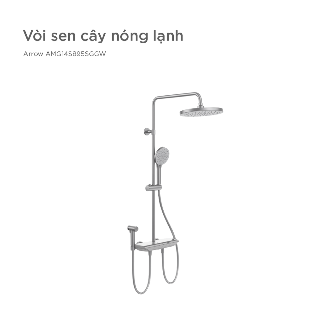 Vòi sen cây nóng lạnh Arrow AMG14S895SGGW