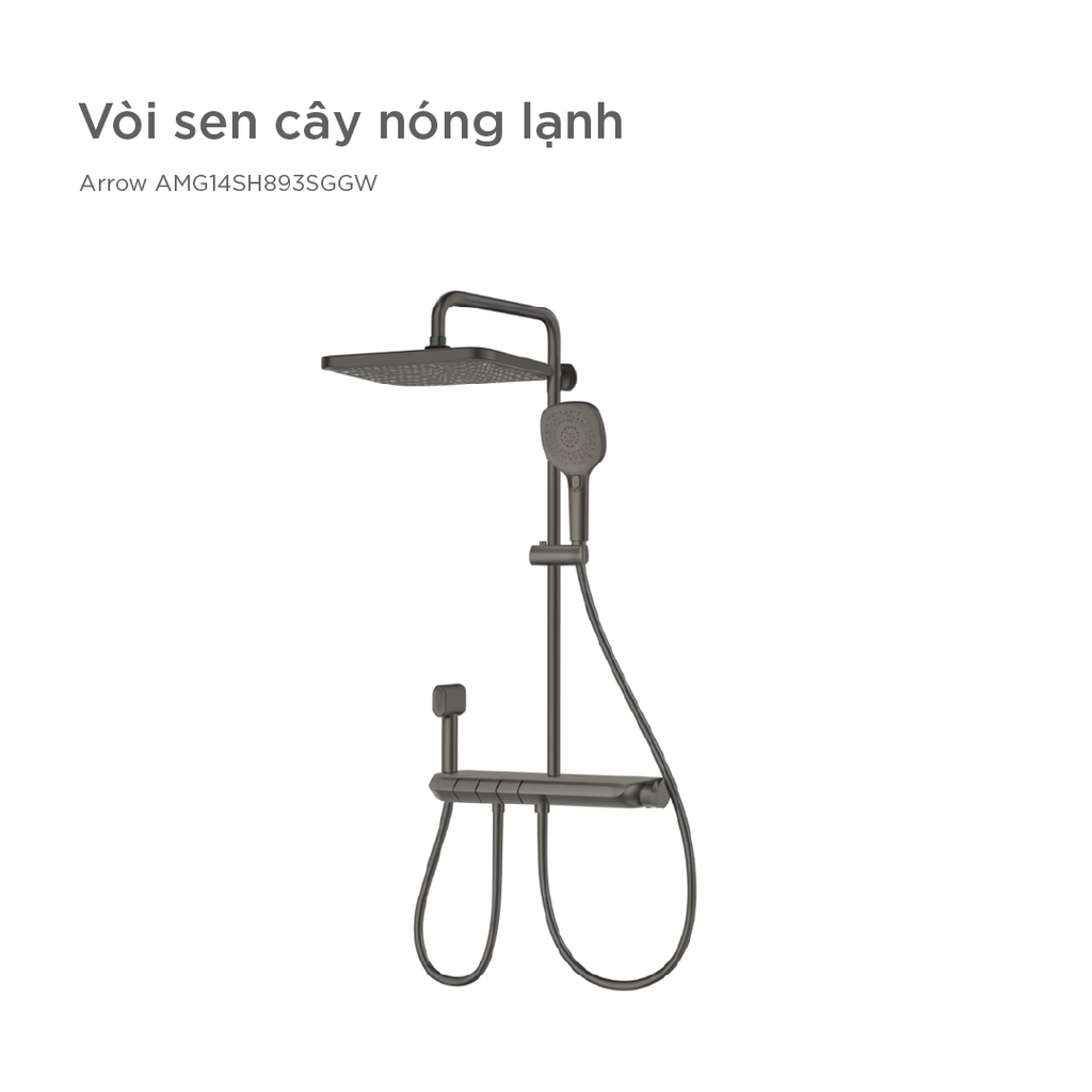 Vòi sen cây nóng lạnh Arrow AMG14SH893SGGW