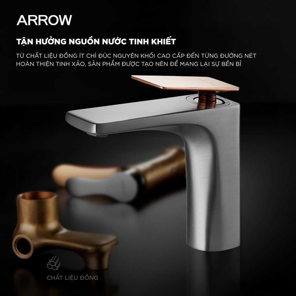 Vòi lavabo nóng lạnh Arrow AMP11856LF90