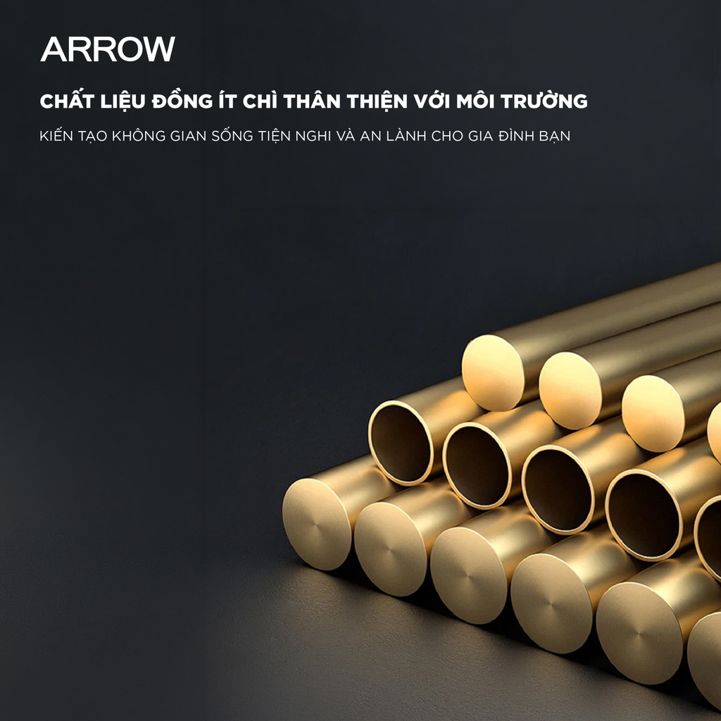 Vòi lavabo nóng lạnh Arrow AMP11868K-GG