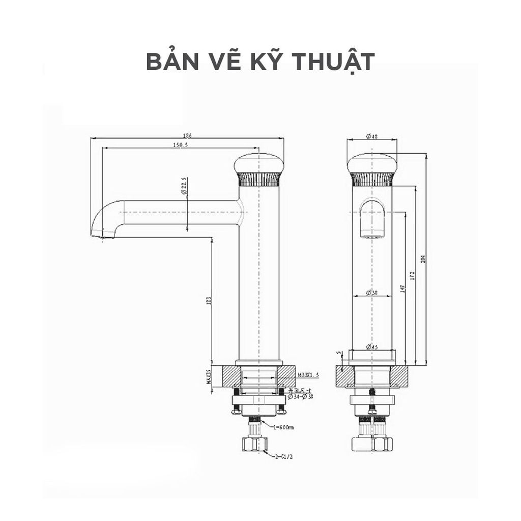 Vòi lavabo nóng lạnh Arrow AMP11871CP