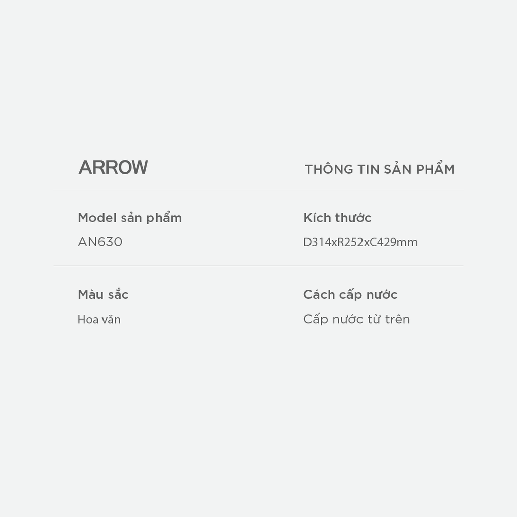 Bồn tiểu nam trẻ em treo tường Arrow AN630