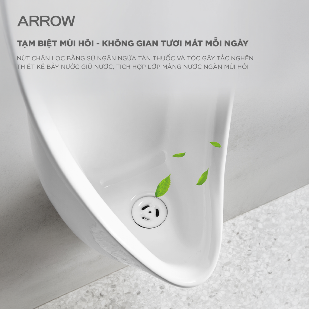 Bồn tiểu nam treo tường Arrow AN636