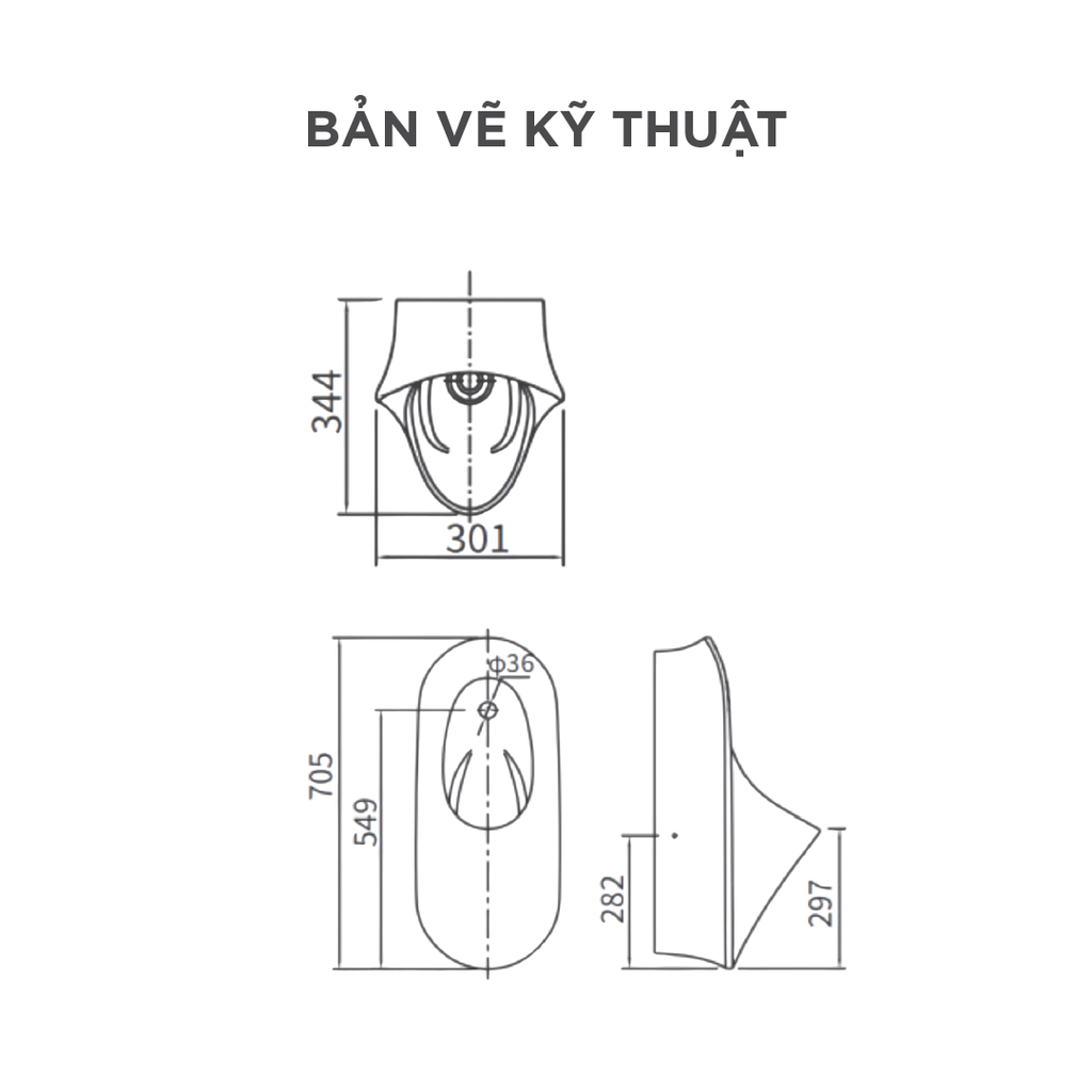 Bồn tiểu nam treo tường Arrow AN6704