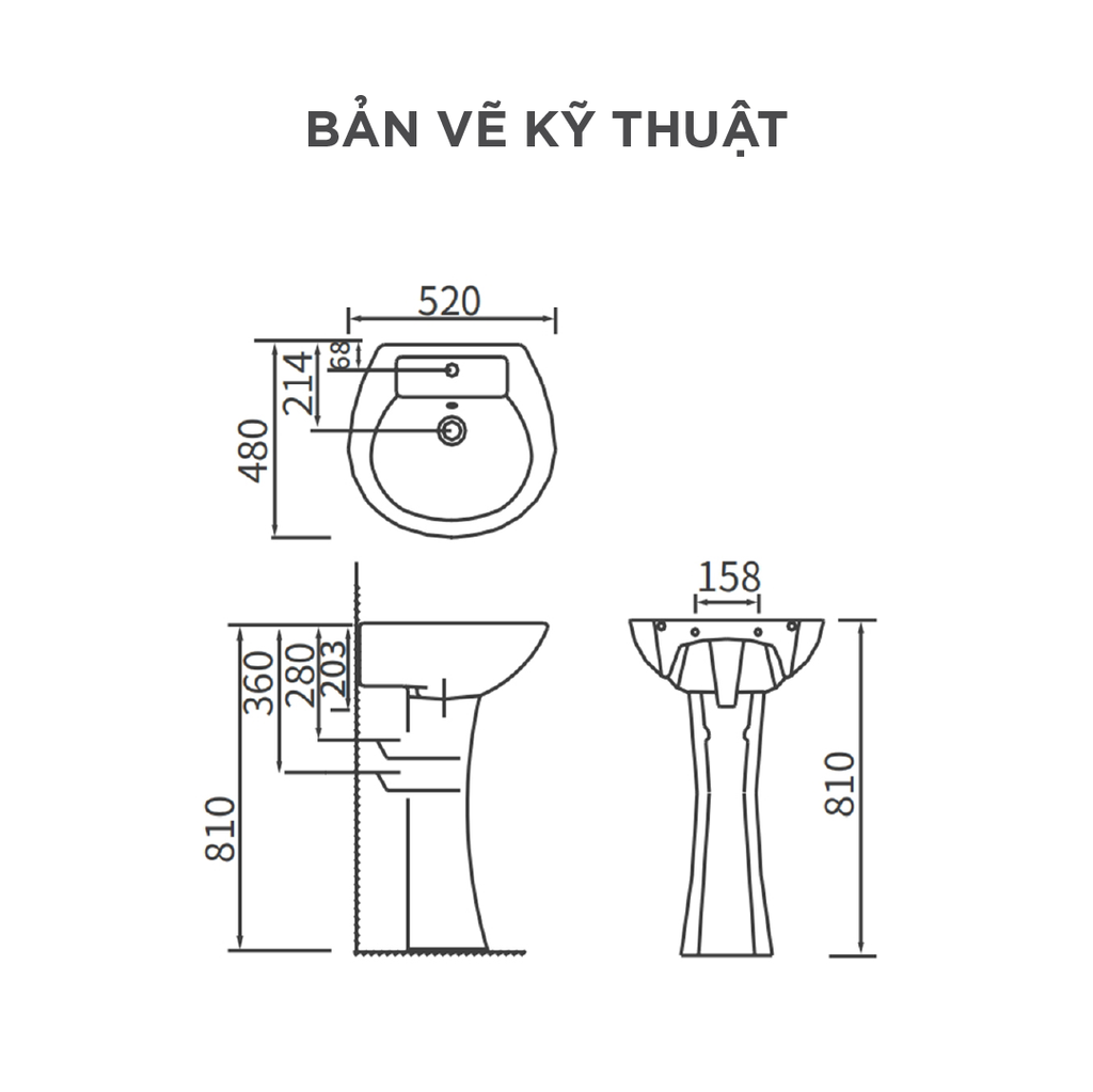 Chậu rửa lavabo treo tường Arrow AP304E/AL901