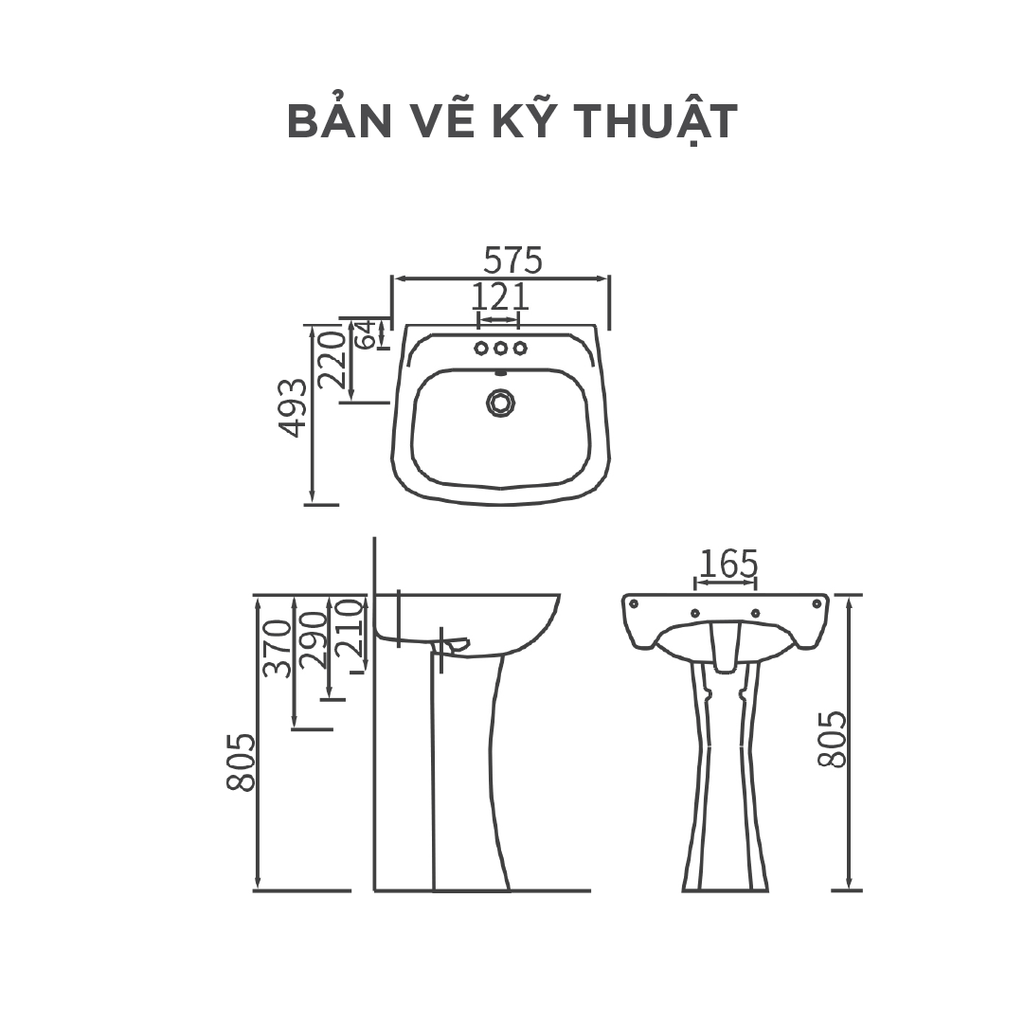 Chậu rửa lavabo treo tường Arrow AP307E/AL907