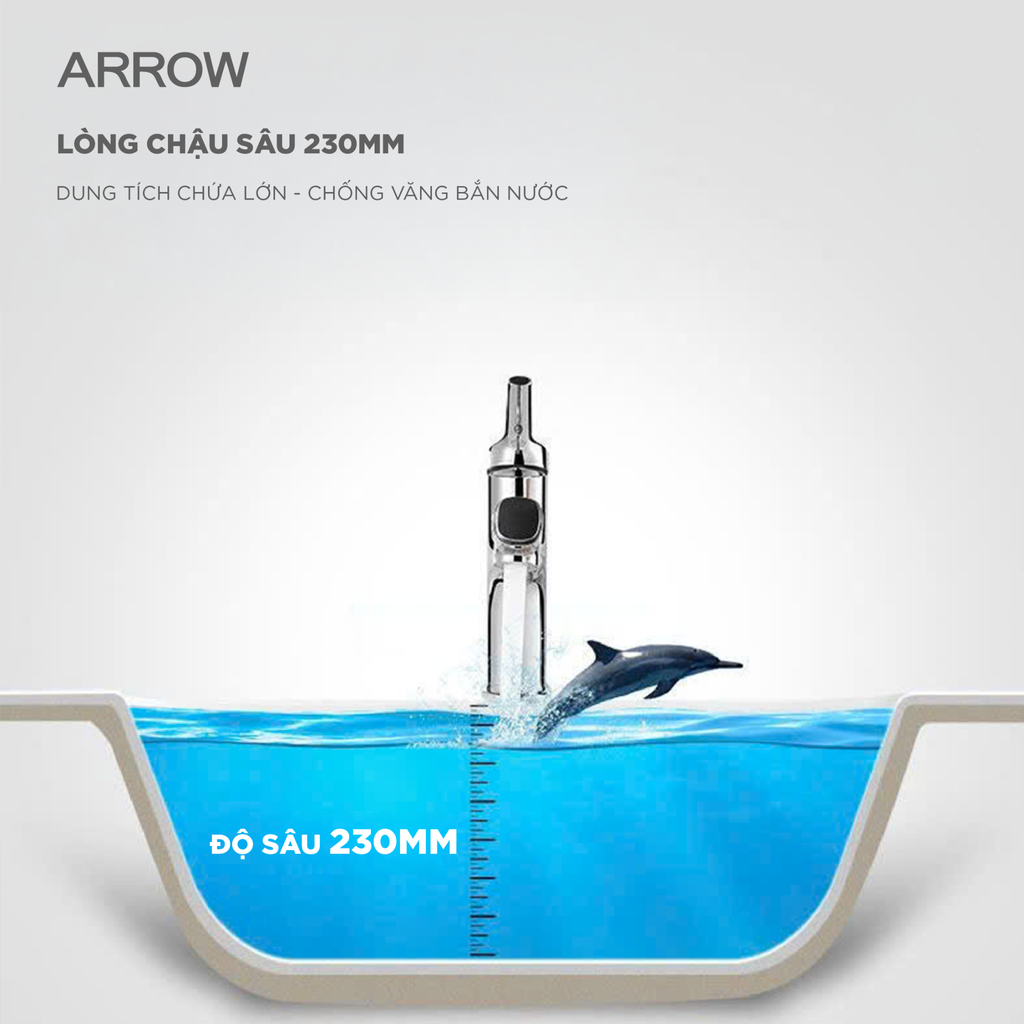 Chậu rửa lavabo âm bàn Arrow AP4035