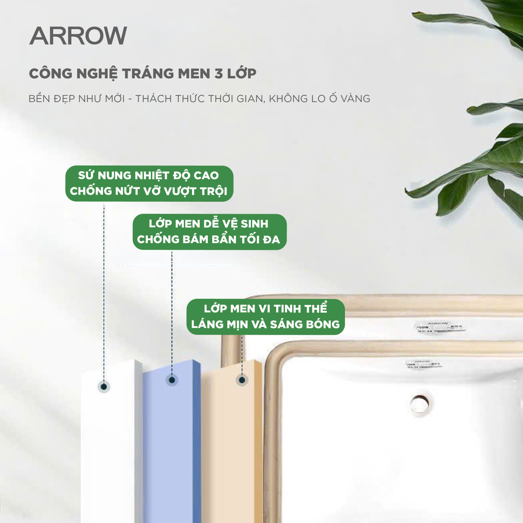Chậu rửa lavabo âm bàn Arrow AP4035