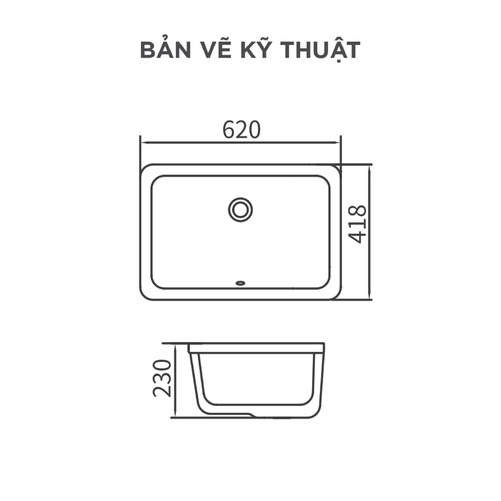 Chậu rửa lavabo âm bàn Arrow AP4035