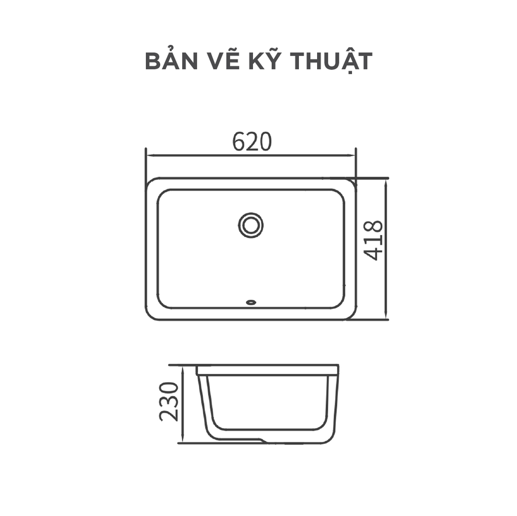 Chậu rửa lavabo âm bàn Arrow AP4035