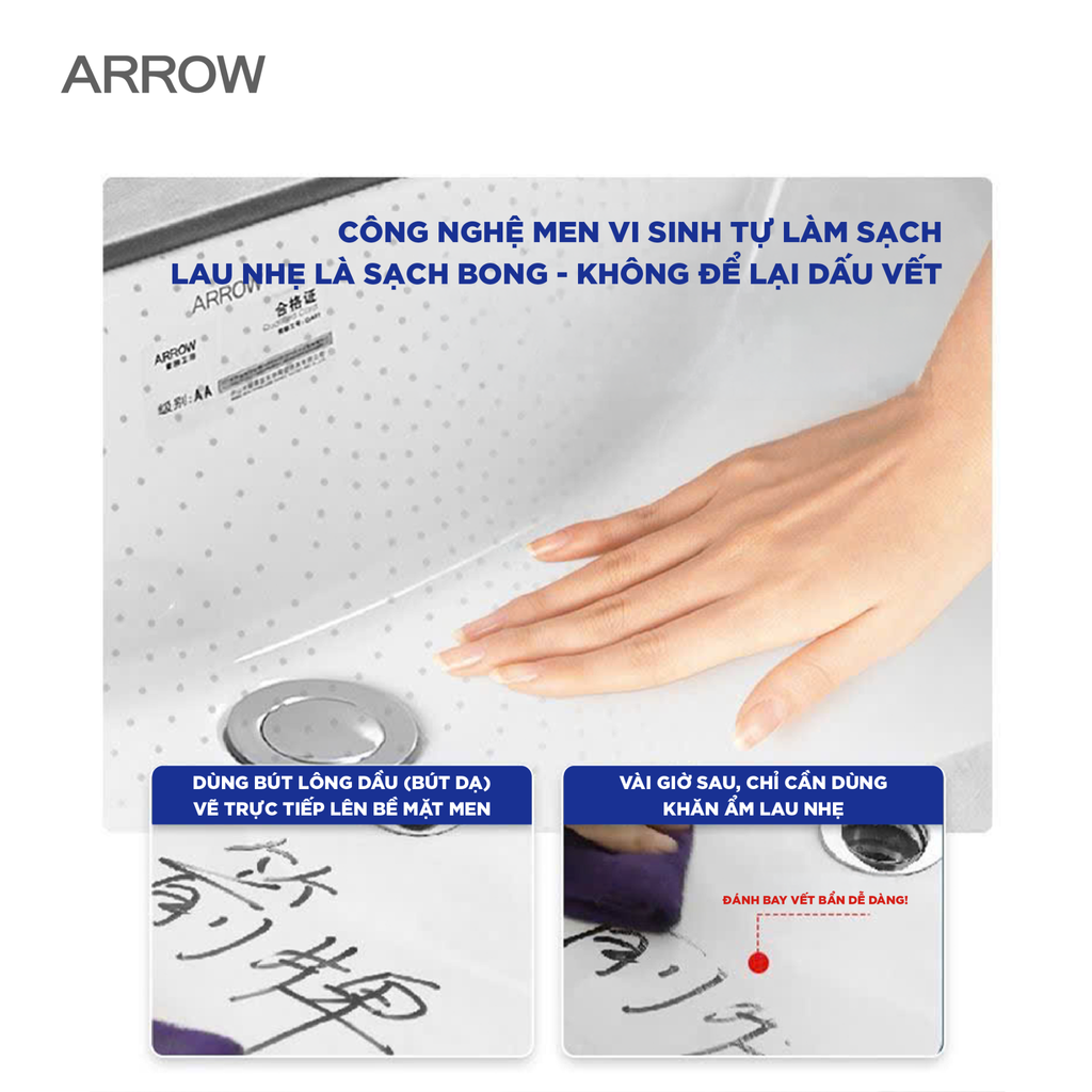 Chậu rửa lavabo âm bàn Arrow AP4036