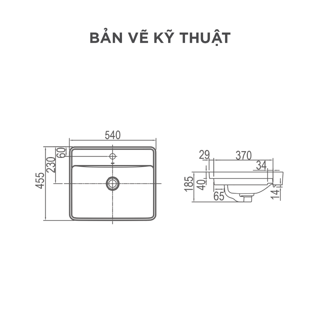 Chậu rửa lavabo bán âm Arrow AP41007C