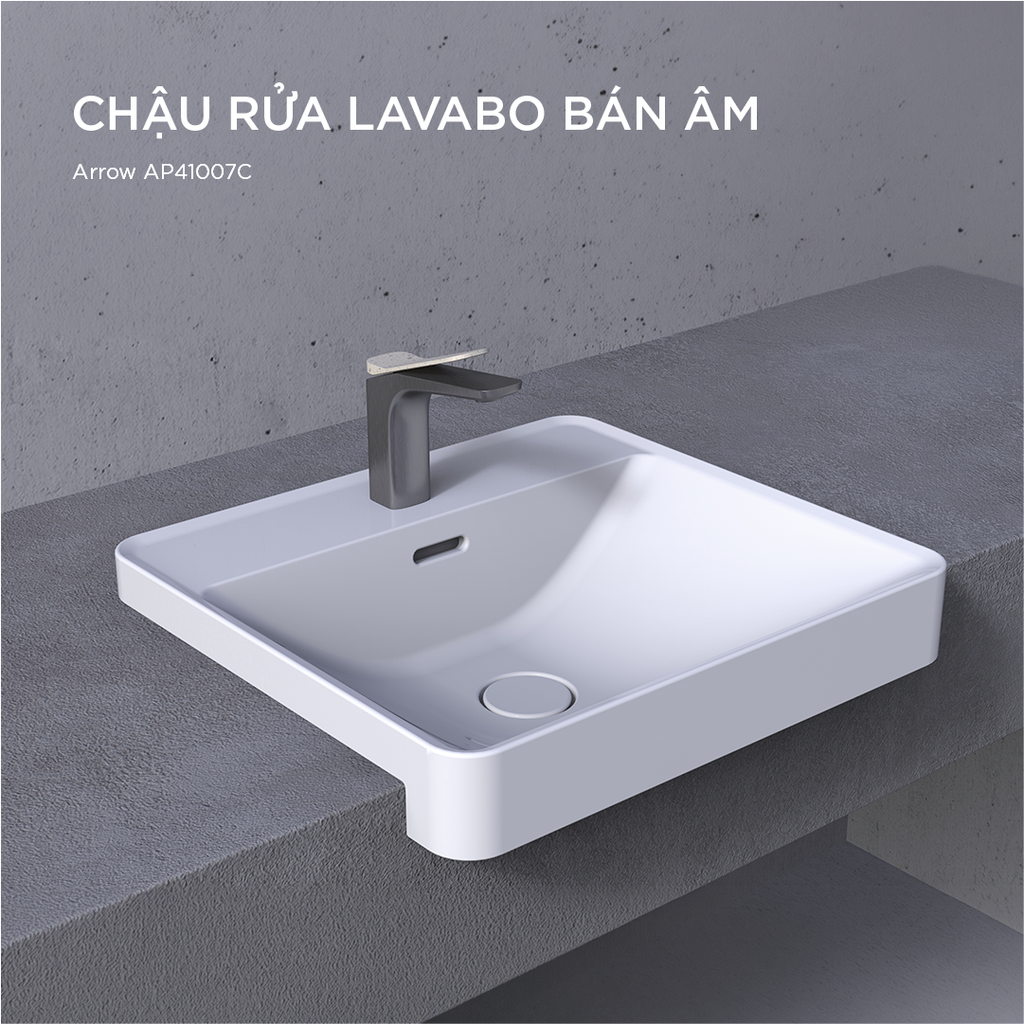 Chậu rửa lavabo bán âm Arrow AP41007C