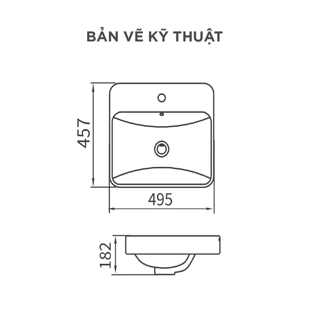 Chậu rửa lavabo đặt bàn Arrow AP4113SX