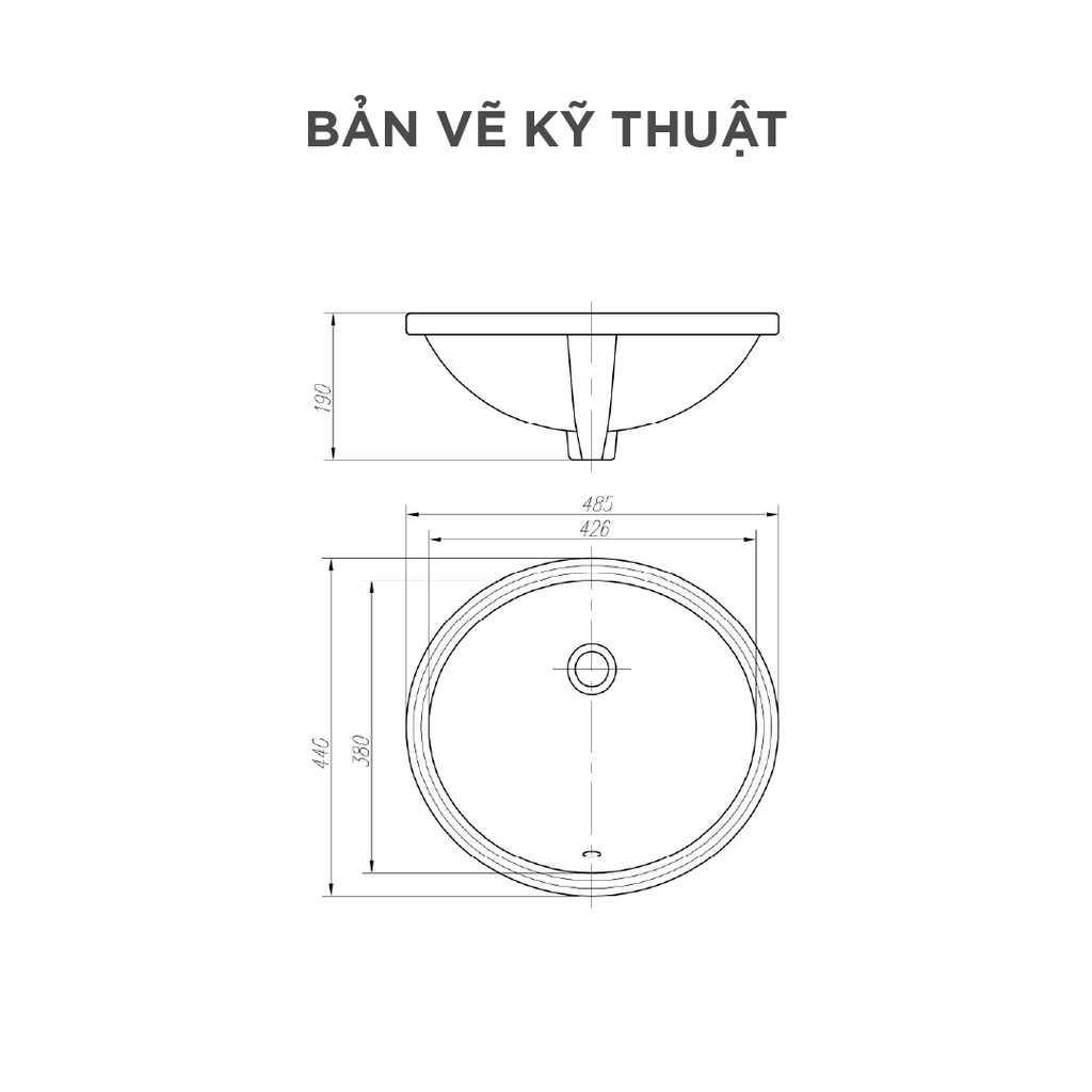Chậu rửa lavabo âm bàn Arrow AP418E