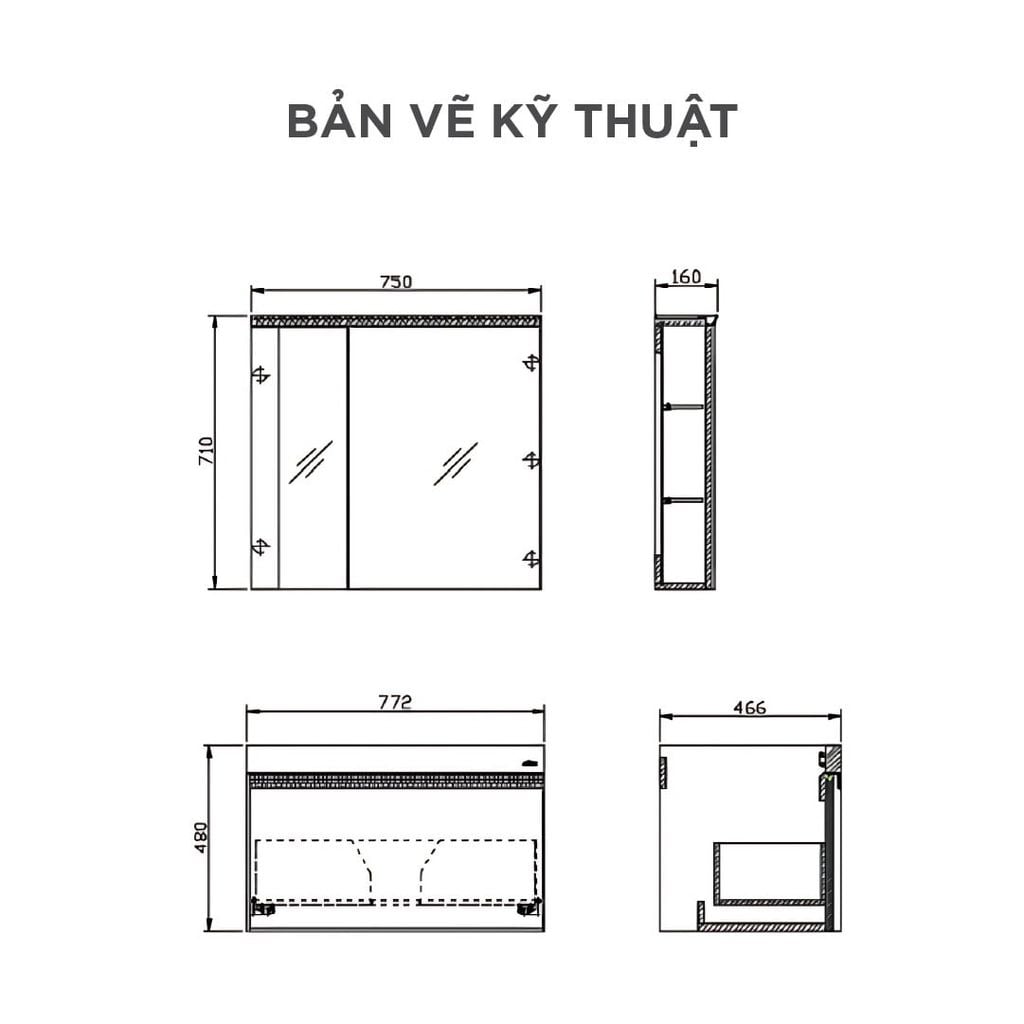 Bộ Tủ Lavabo Arrow APGMD8G31008F-RX/AP31008F và Tủ Gương Arrow AMYJD8G31008F-RX