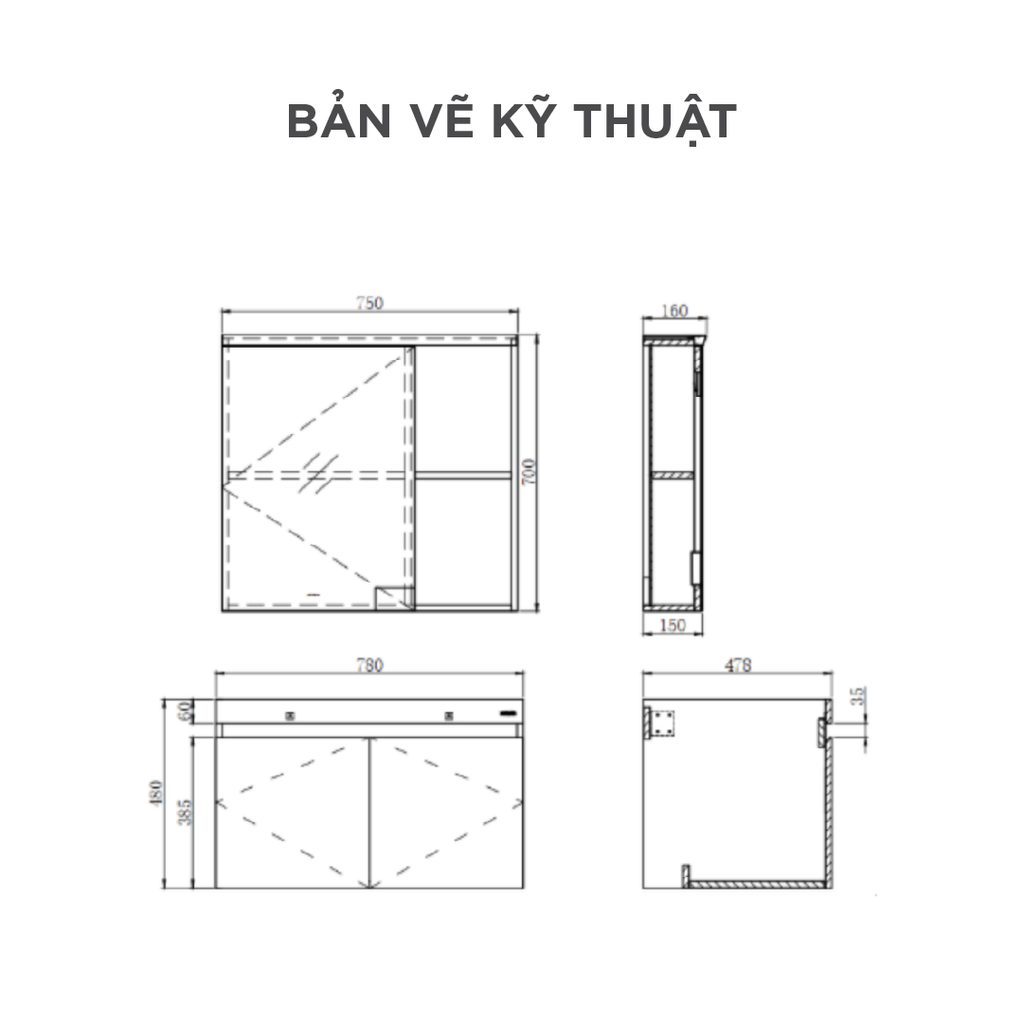 Bộ Tủ Lavabo Arrow APGMD8G31009F-LY/AP31009F và Tủ Gương Arrow AMYJD8G31009F-LY