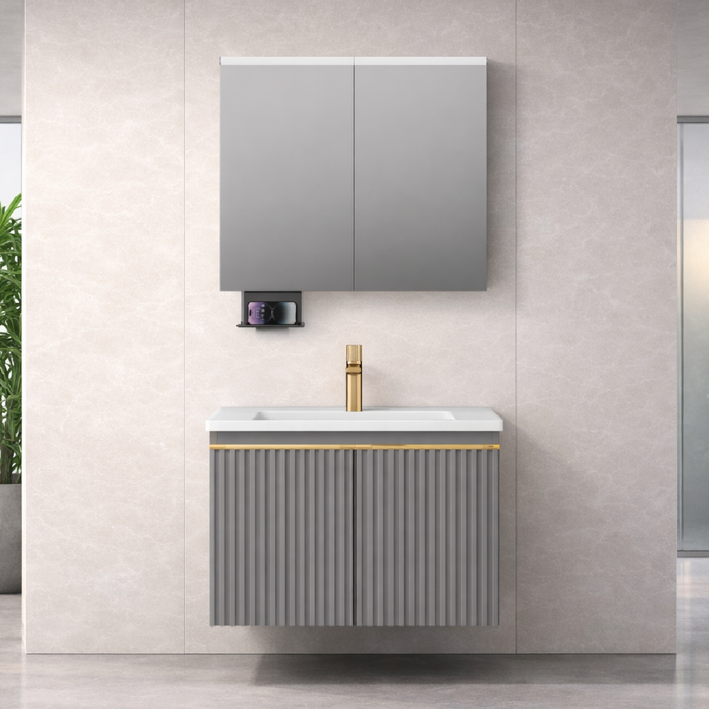 Bộ Tủ Lavabo Arrow APGMH8G31020F-SD/AP31020F và Tủ Gương Arrow AMYJH8G31020F-SD