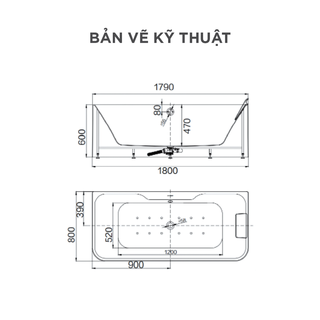 Bồn tắm chân yếm Arrow AQ1866UQU1
