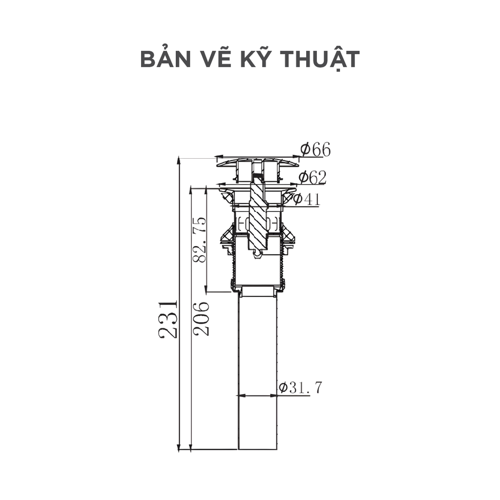 Xả nhấn Lavabo Arrow AQS041GG