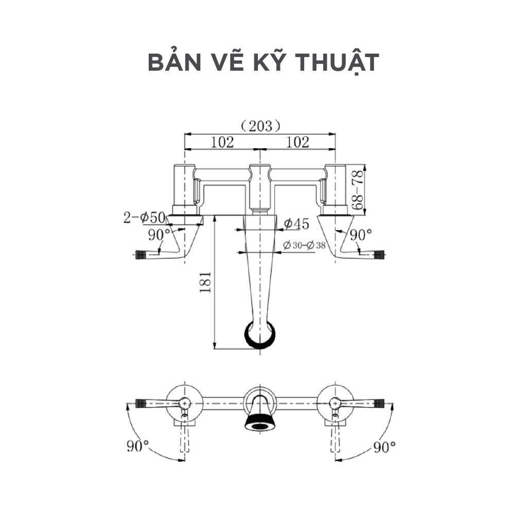Vòi lavabo nóng lạnh Arrow ARM12855CP