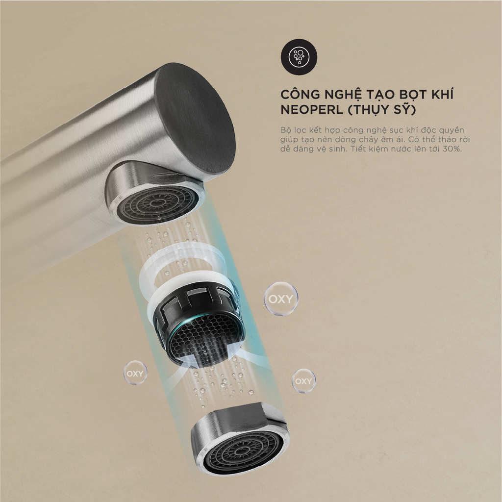 Vòi lavabo nóng lạnh Arrow AG4281CP
