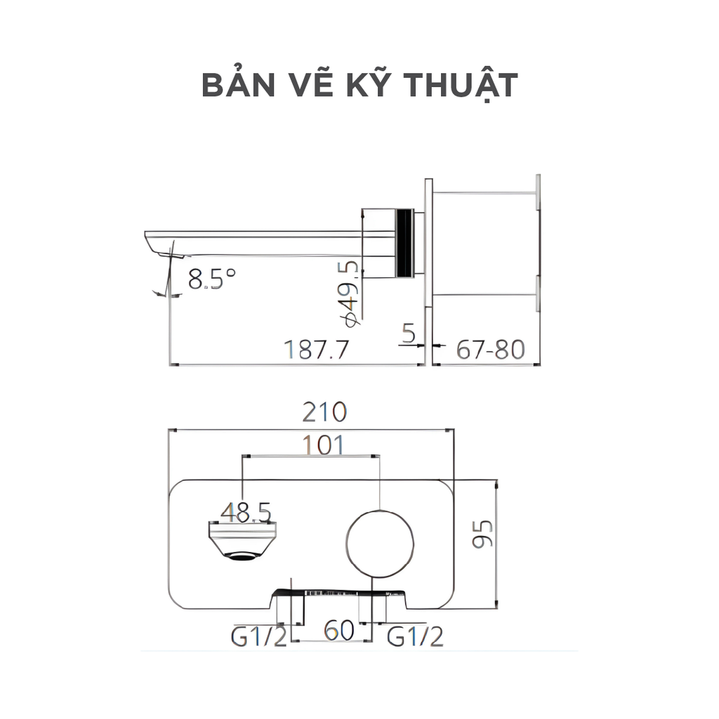 Vòi lavabo nóng lạnh Arrow ARM12872BC