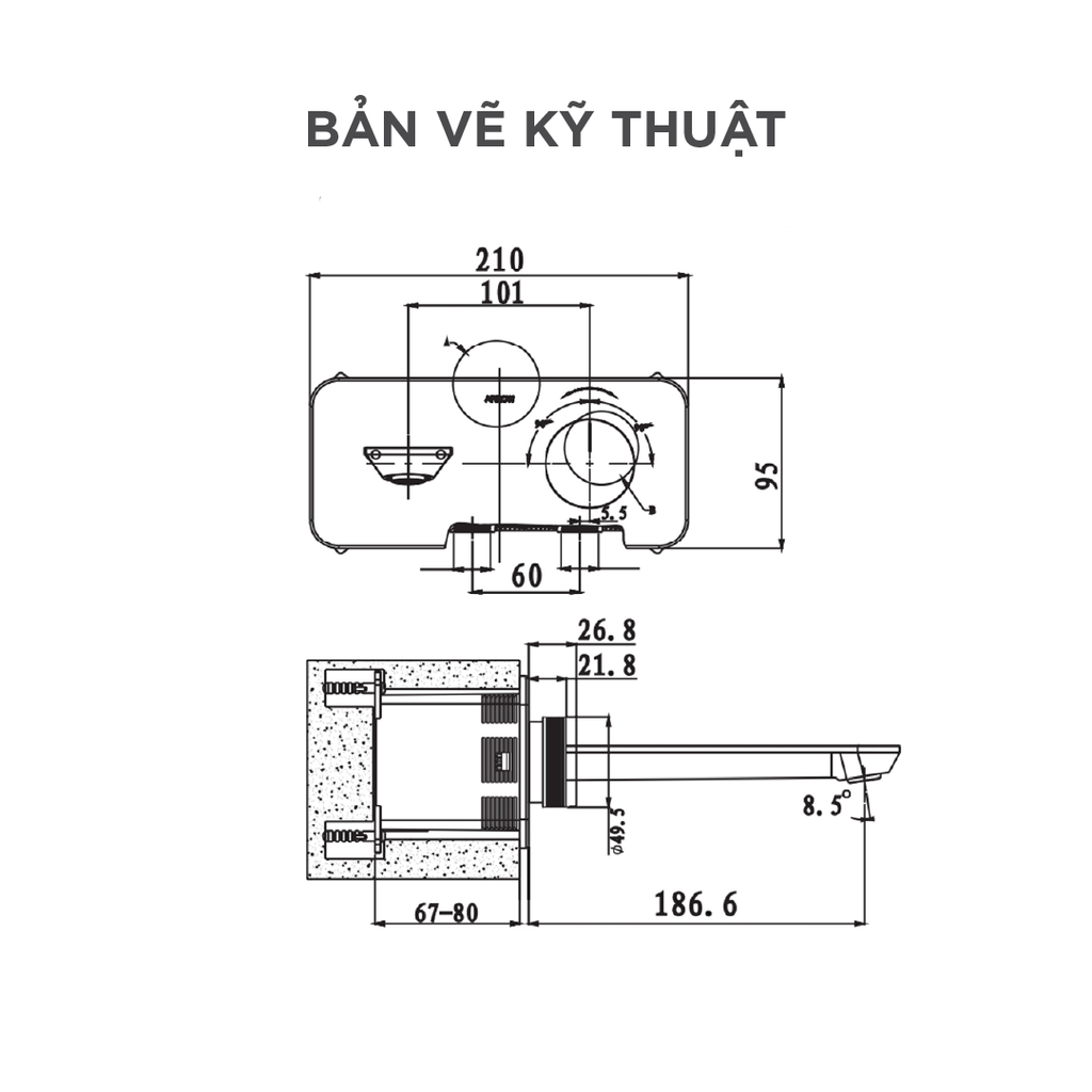 Vòi lavabo nóng lạnh Arrow ARM12872CP