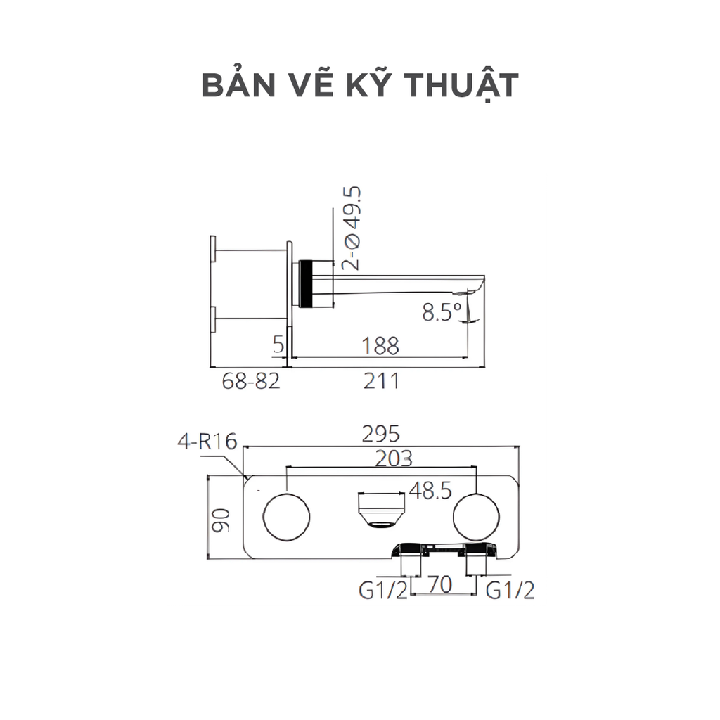 Vòi lavabo nóng lạnh Arrow ARM23872GG
