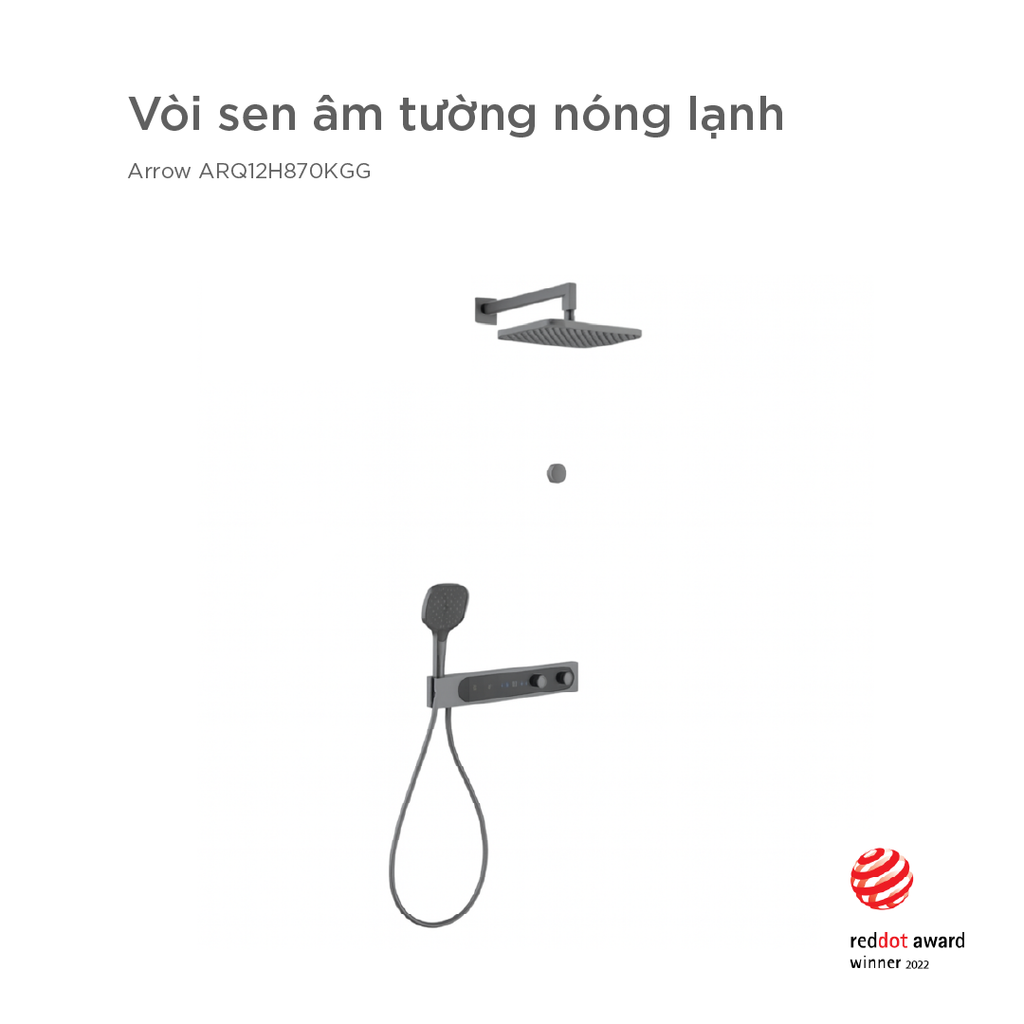 Vòi sen âm tường nóng lạnh Arrow ARQ12H870KGG