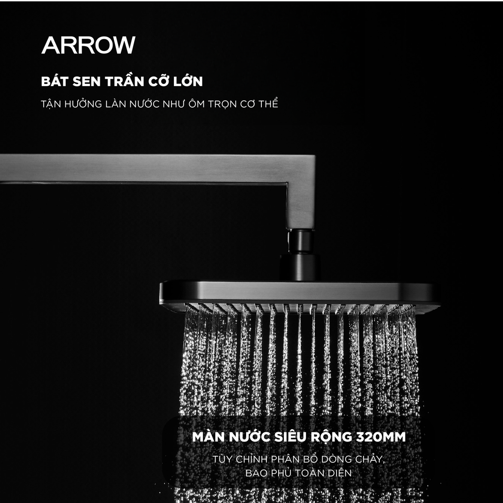 Vòi sen âm tường nóng lạnh Arrow ARQ12H870KGG