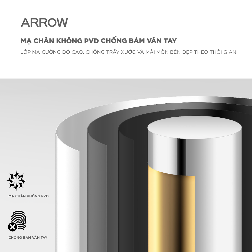 Vòi sen âm tường nóng lạnh Arrow ARQ12H870KGG