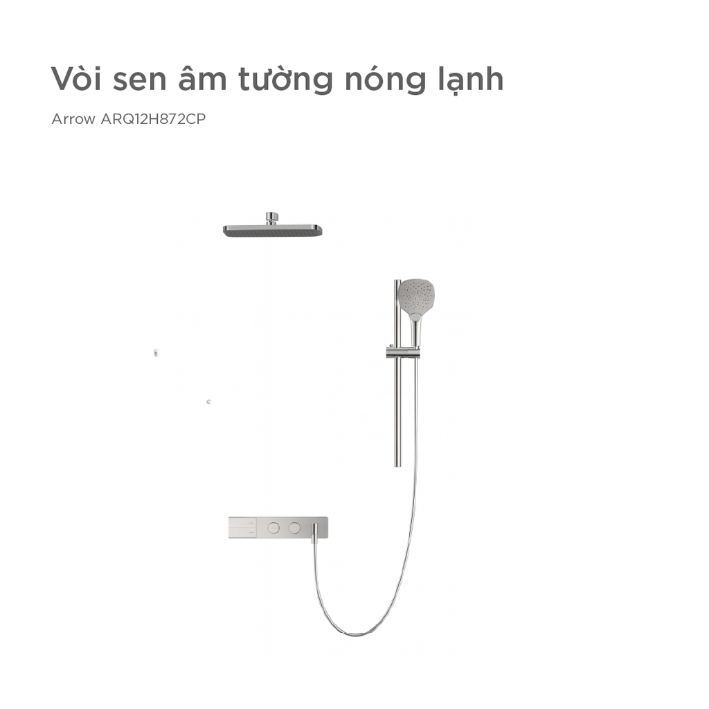 Vòi sen âm tường nóng lạnh Arrow ARQ12H872CP