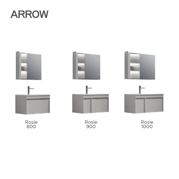 Bộ Tủ Lavabo Arrow APGMD10G31008H-RX/AP31008H và Tủ Gương Arrow AMYJD10G31008H-RX