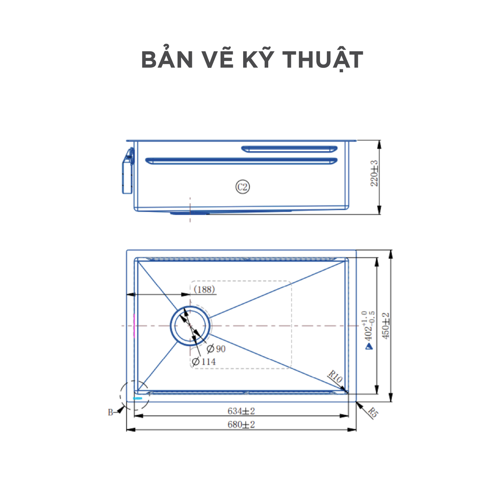 Chậu rửa chén Arrow ASC31B6805NB