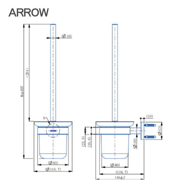 Bộ cọ vệ sinh Arrow AGJ2509SM