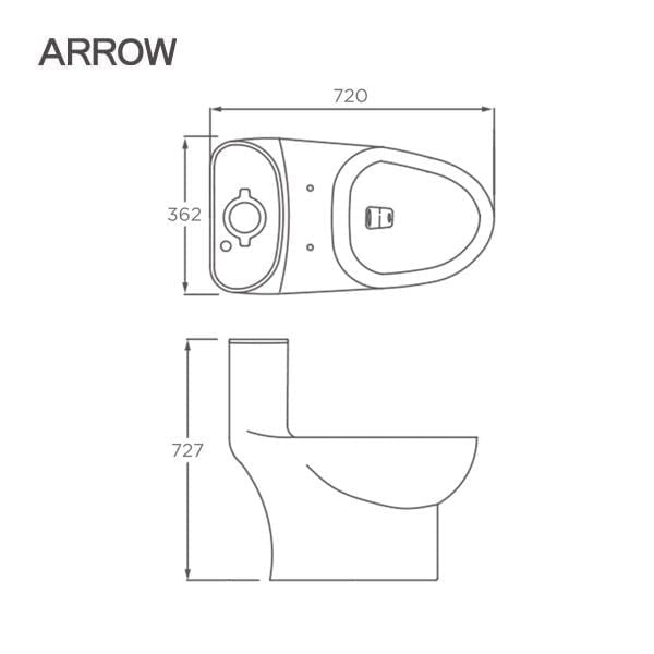 Bồn cầu một khối Arrow AG1078-1M/AB1177-A