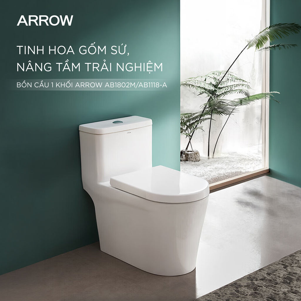 Bồn cầu một khối Arrow AB1802M/AB1118-A