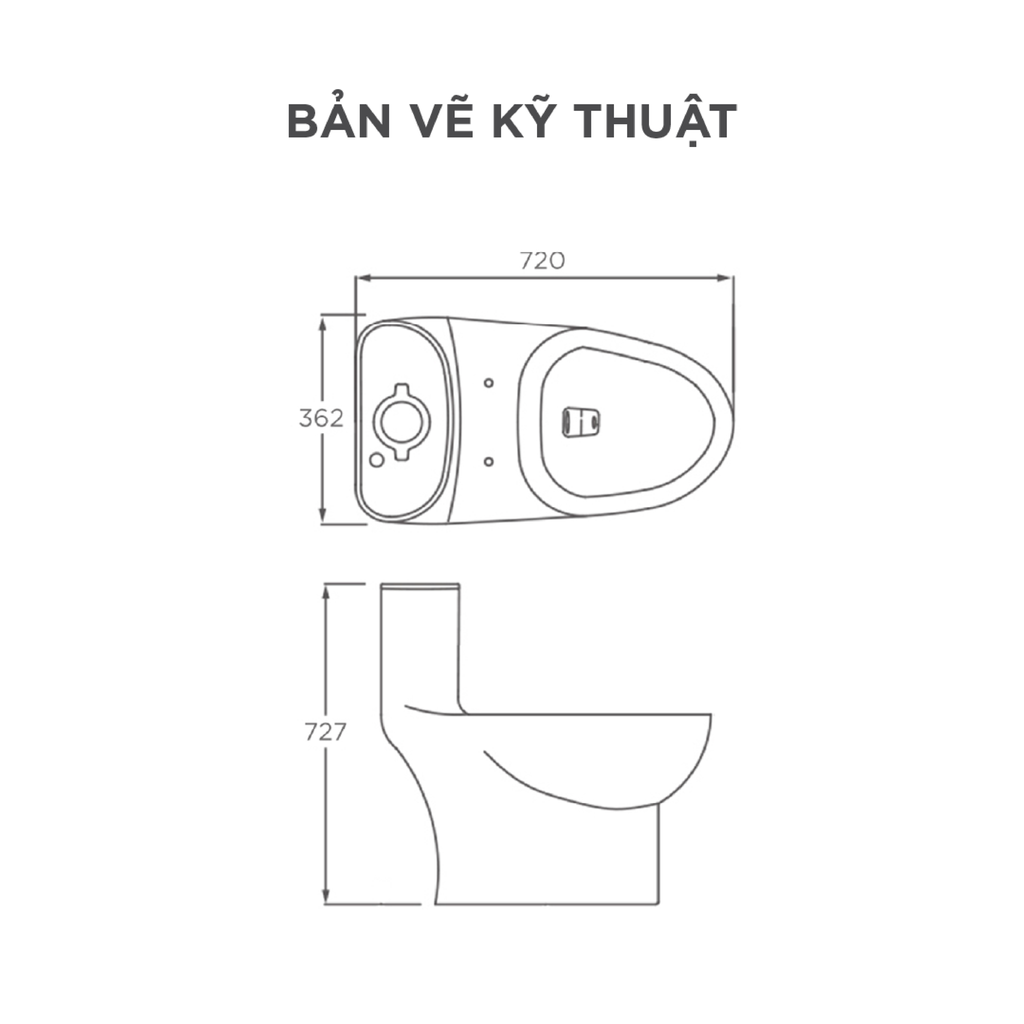 Bồn cầu một khối Arrow AB1802M/AB1118-A