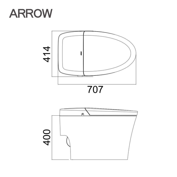 Bồn cầu thông minh Arrow AKB1101-UM