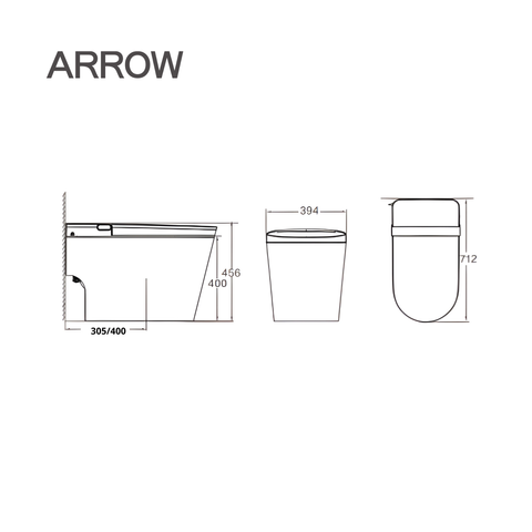 Bồn cầu thông minh Arrow AKB1106-SM