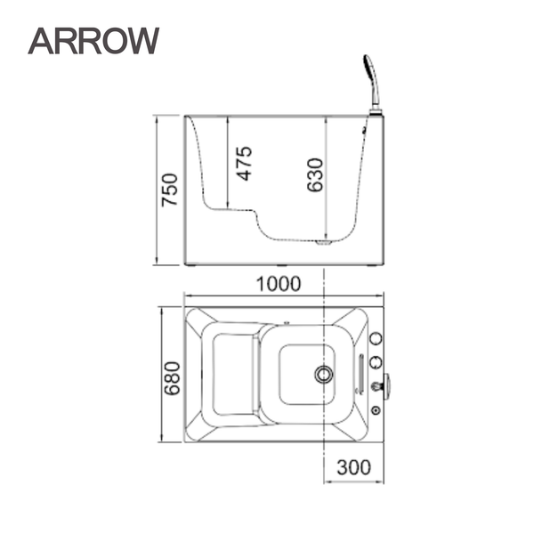 Bồn tắm massage Arrow AWH1077SQZU1