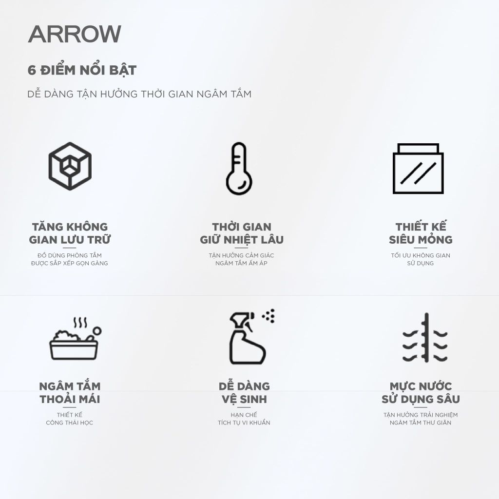 Bồn tắm massage Arrow AWH1077SQZU1