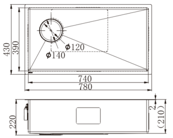 Chậu rửa chén Arrow ASC31B7803YNC