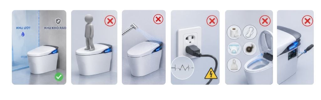 Hướng Dẫn Sử Dụng Bồn Cầu Thông Minh