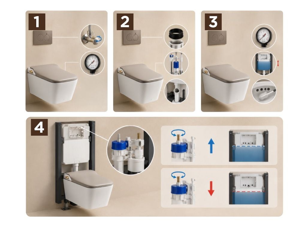 Hướng Dẫn Sử Dụng Bồn Cầu Treo Tường