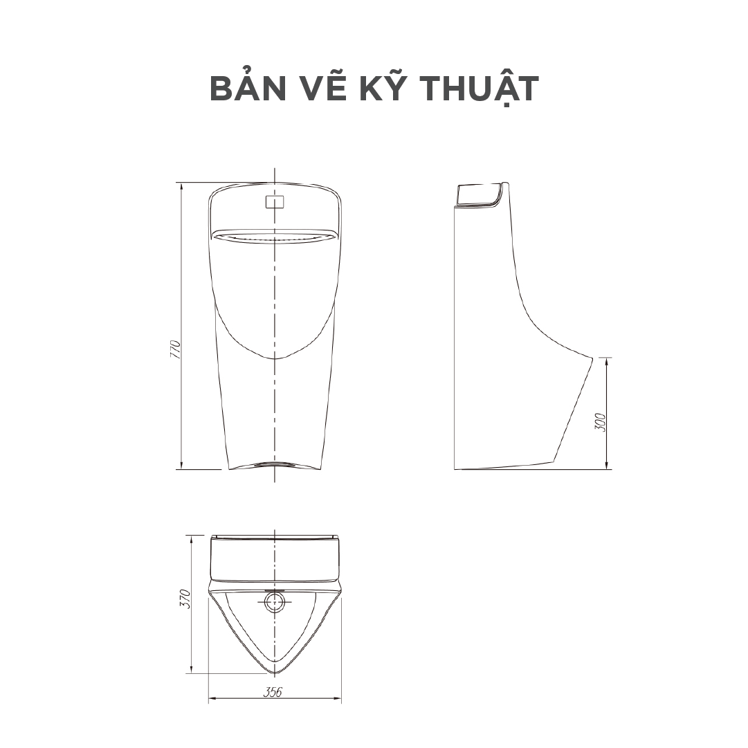 Bồn tiểu nam treo tường Arrow AN636