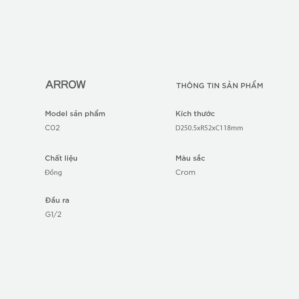 Van xả nhấn Arrow C02
