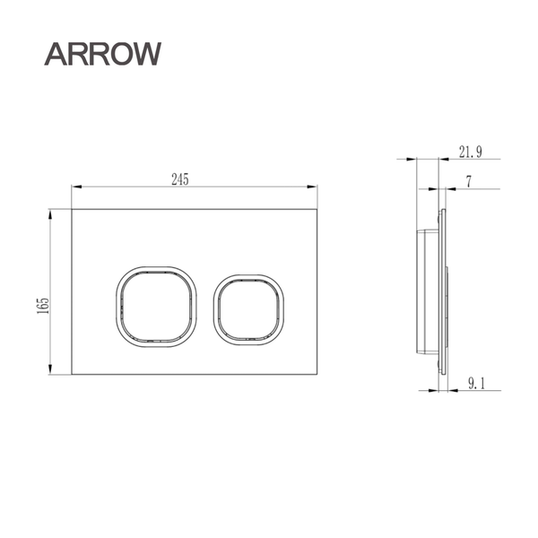 Nút nhấn xả âm tường Arrow AHM001D