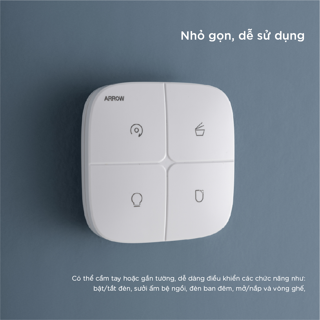 Nút bấm điều khiển bồn cầu thông minh Arrow AB1030-AM